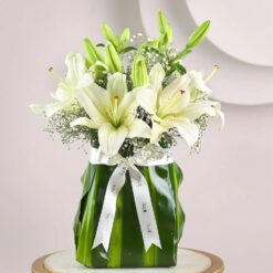 Charming Hues of Enchantment Lily Bunch Bouquet Bunch