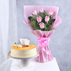 Sweet Pretty In Pink Rose Bouquet With