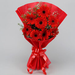 Alternative view of Majestic Red Elegance Gerbera Bouquet Posy