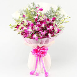 Alternative view of Blooming Purple Orchid Delight Arrangement
