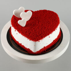 Alternative view of Layered Adorable Heart Shaped Red velvet Cake