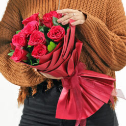 Fresh Red Rose Vase