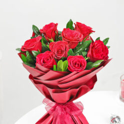 Fresh Red Rose Vase