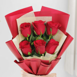 Heartfelt Red Rose Vase