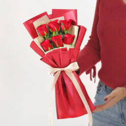 Heartfelt Red Rose Vase