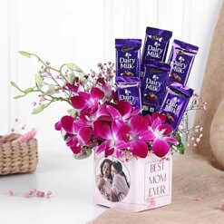 Dainty Orchid Embrace for Mom Posy