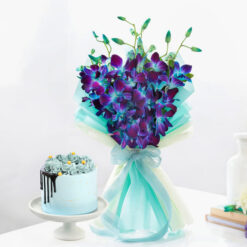Exotic Blue Orchid Arrangement