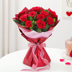 Romantic Red Rose Vase