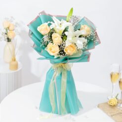 Luxe Peach Lily Bouquet
