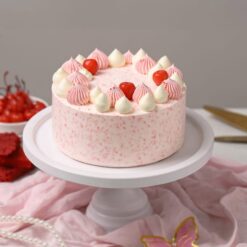 Alternative view of Vanilla Cake & Classic Pink Rose Vase