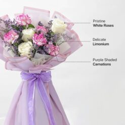 Alternative view of Soft White Rose Arrangement