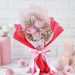 Radiant Pink Rose Vase