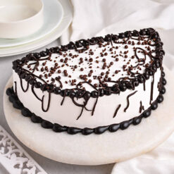 Black Forest Half Cake With Whipped Cream