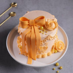 Bow And Bloom Cake