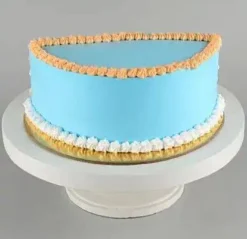 Designer Bordered Half Cut Cake