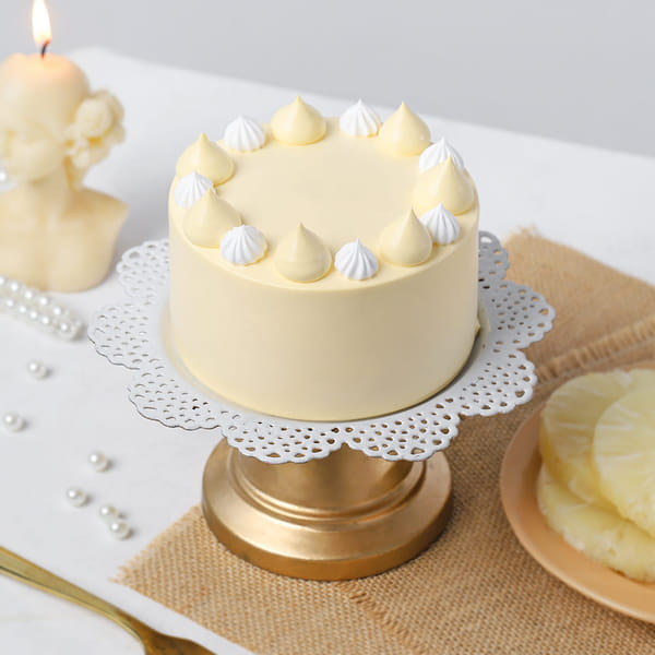 Fresh Orchids & Pineapple Cake