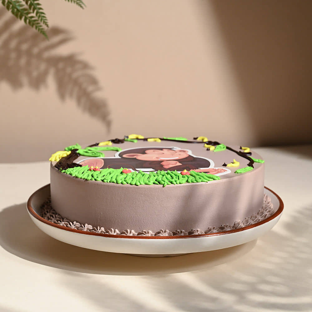 Jungle Monkey Chocolate Cream Cake