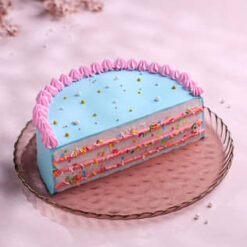 Layered Pineapple Cake Pink & Blue