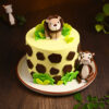 Lion And Monkey Jungle Cake