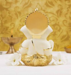 Luxury Golden Ganesha Ceramic Idol