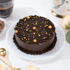 Midnight Truffle Cake Blue Orchids Bouquet
