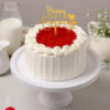 Red Velvet Cake With Piped Rosettes