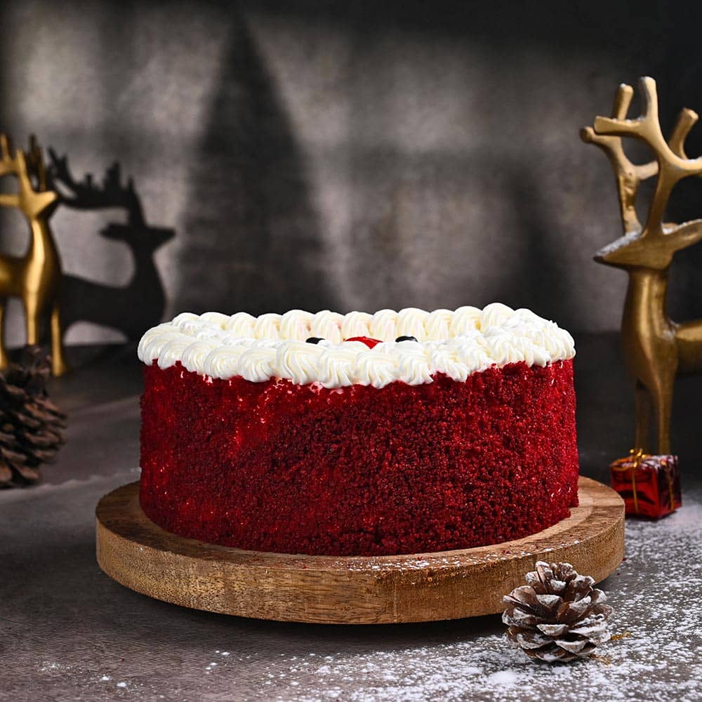 Red Velvet Santa Face Cake
