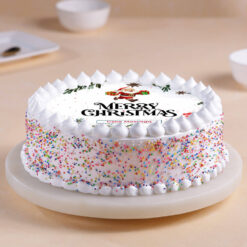 Santa Christmas Cake With Festive Design