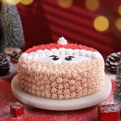 Santa Christmas Cream Cake Design
