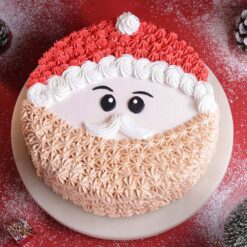 Santa Christmas Cream Cake Design