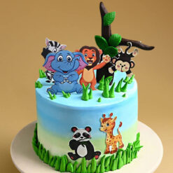 Wild Animal Theme Cake