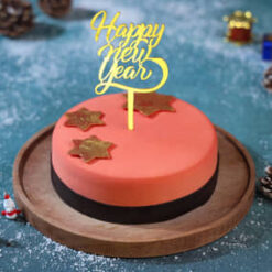 Berry Mousse Cake With New Year Topper