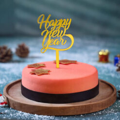 Berry Mousse Cake With New Year Topper