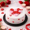 Black Forest Cake With Rose Design