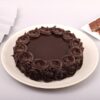 Chocolate Cake With Floral Design