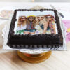Dark Chocolate Friends Photo Cake