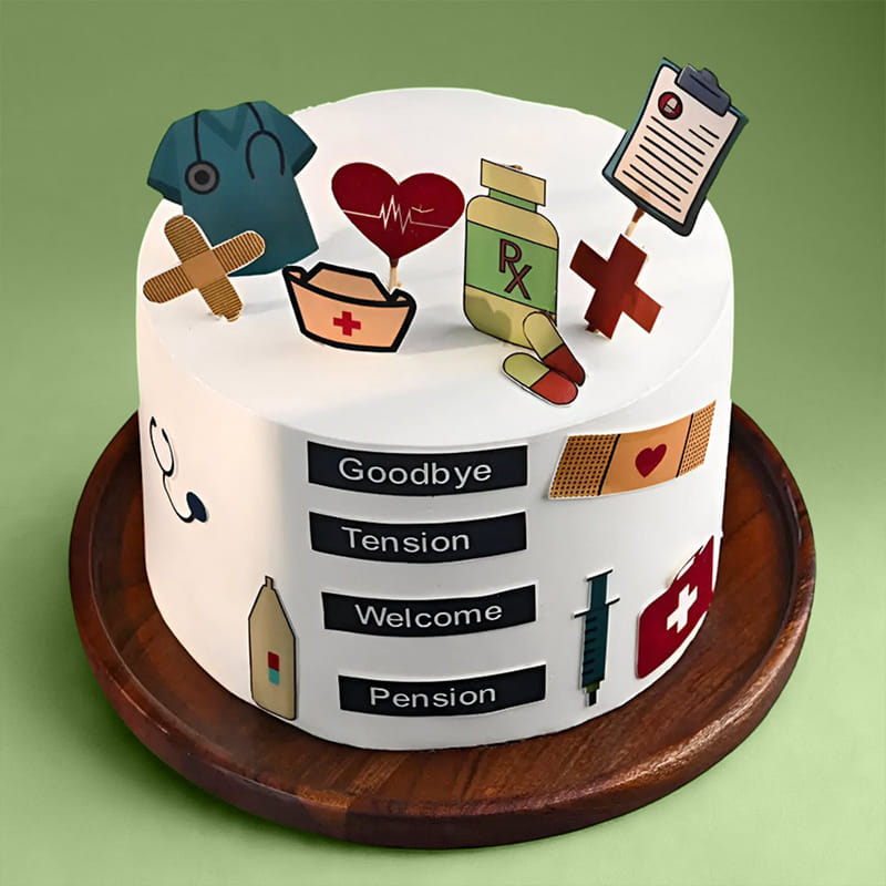 Delicious Doctors Retirement Farewell Cake
