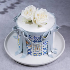 Elegant Roses And Ribbons Cake