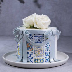 Elegant Roses And Ribbons Cake
