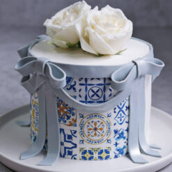Elegant Roses And Ribbons Cake