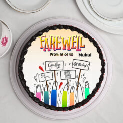 Farewell Wishes Red Velvet Chocolate Cake