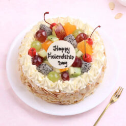 Friendship Day Fruit Story Cake