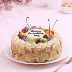 Friendship Day Fruit Story Cake