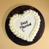 Heart Shape Just Married Cake