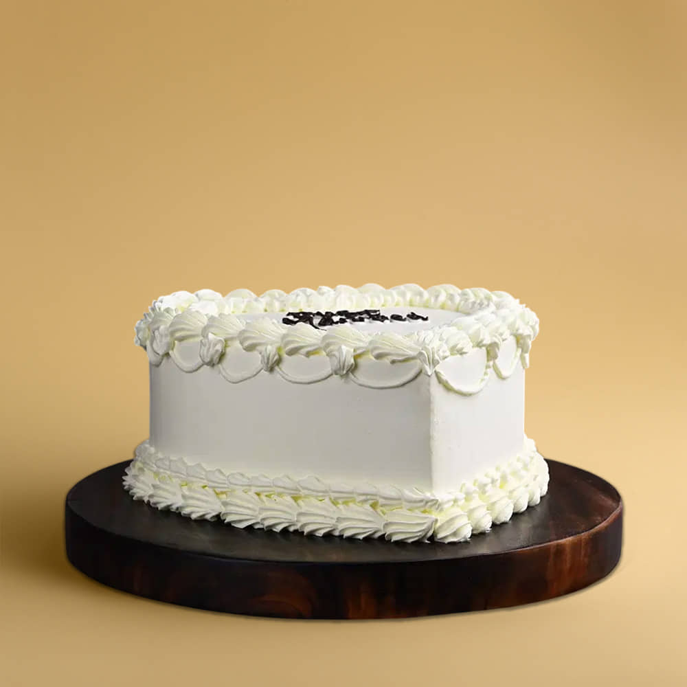 Heart Shape Just Married Cake