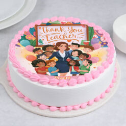 Heartfelt Teachers Day Red Velvet Cake