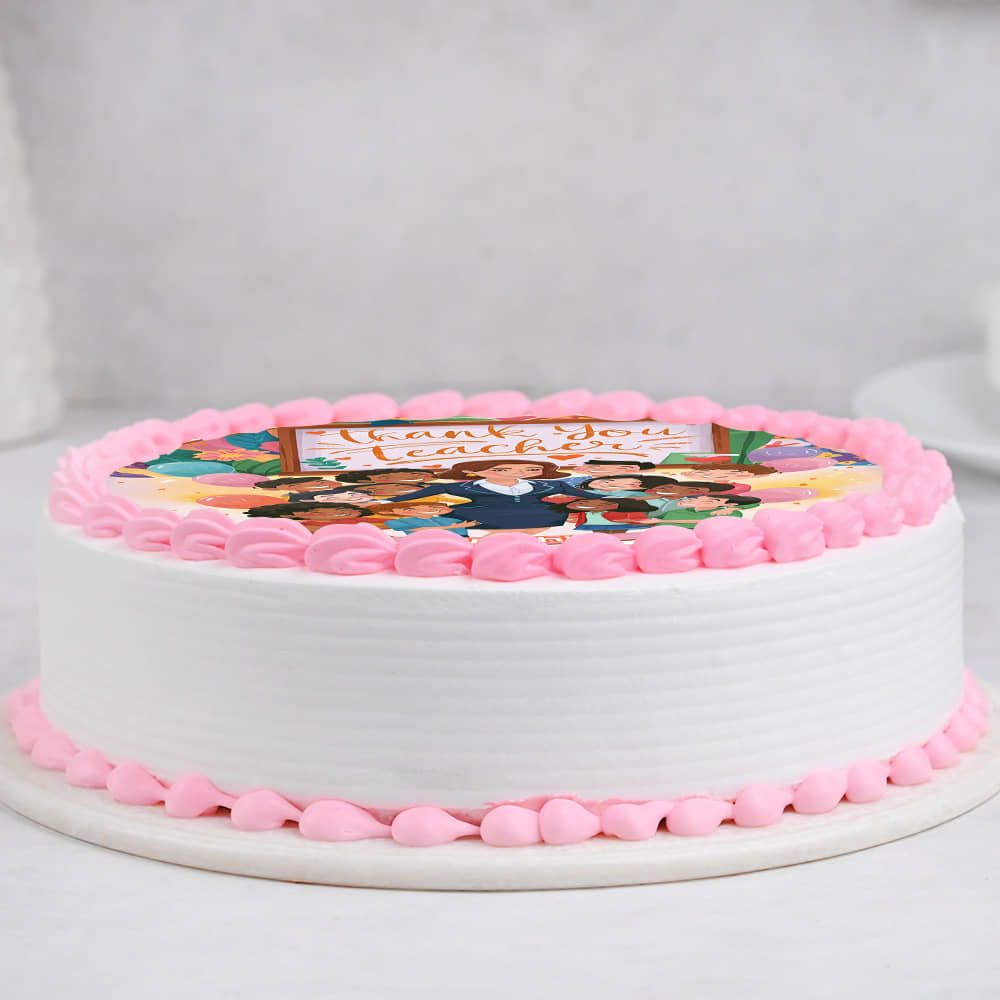 Heartfelt Teachers Day Red Velvet Cake