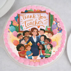 Heartfelt Teachers Day Red Velvet Cake