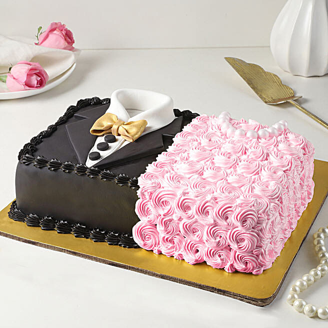 Mr. & Mrs. Truffle Eggless Cake