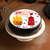 Quirky Farewell Photo Cake